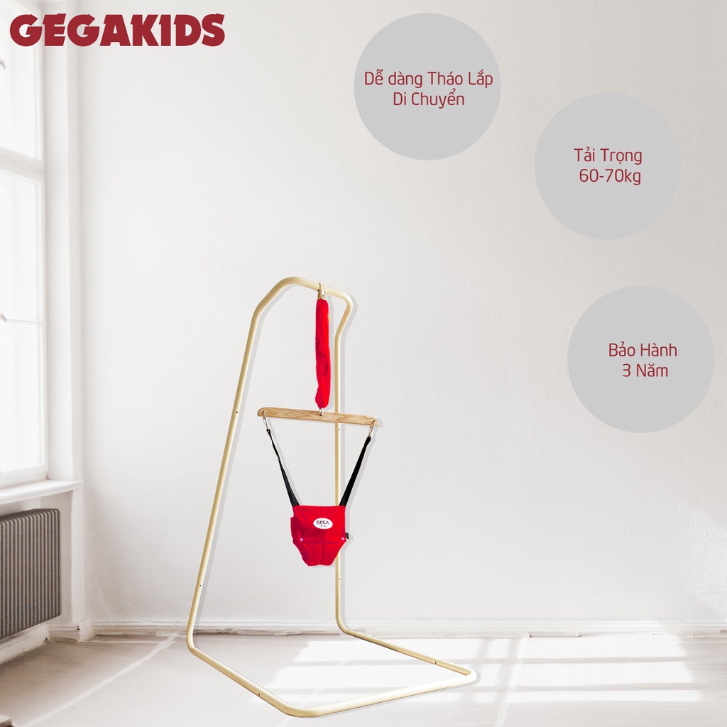 HÀNG CHÍNH HÃNG GEGAKIDS --- GEGAKIDS Xích đu nhún nhảy cho BÉ - Mẫu GGK-L-J01 - Kiểu dáng CHÂU ÂU - Mã GGK-L-R