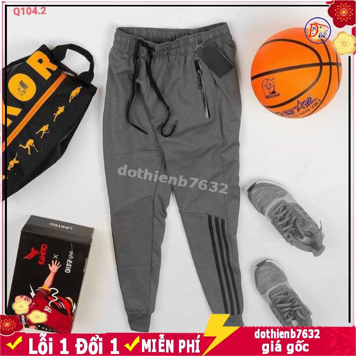 Quần jogger nỉ  Quần Dài Thể Thao Nam Nữ Chạy Sọc Xương Cá Q104 mới nhất 2023