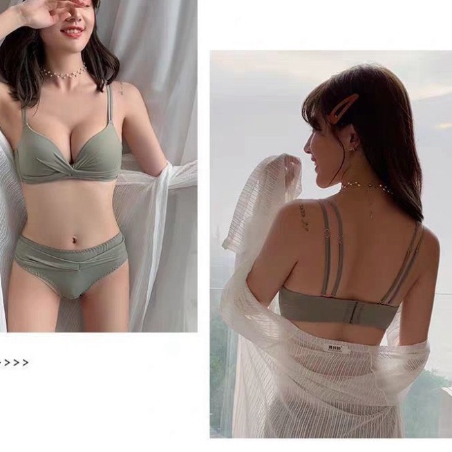 Áo Ngực Nữ Và Quần - Áo Lót Nữ không gọng nâng ngực quyến rũ nhún nơ thông hơi tôn vòng 1 gợi cảm mã AL11