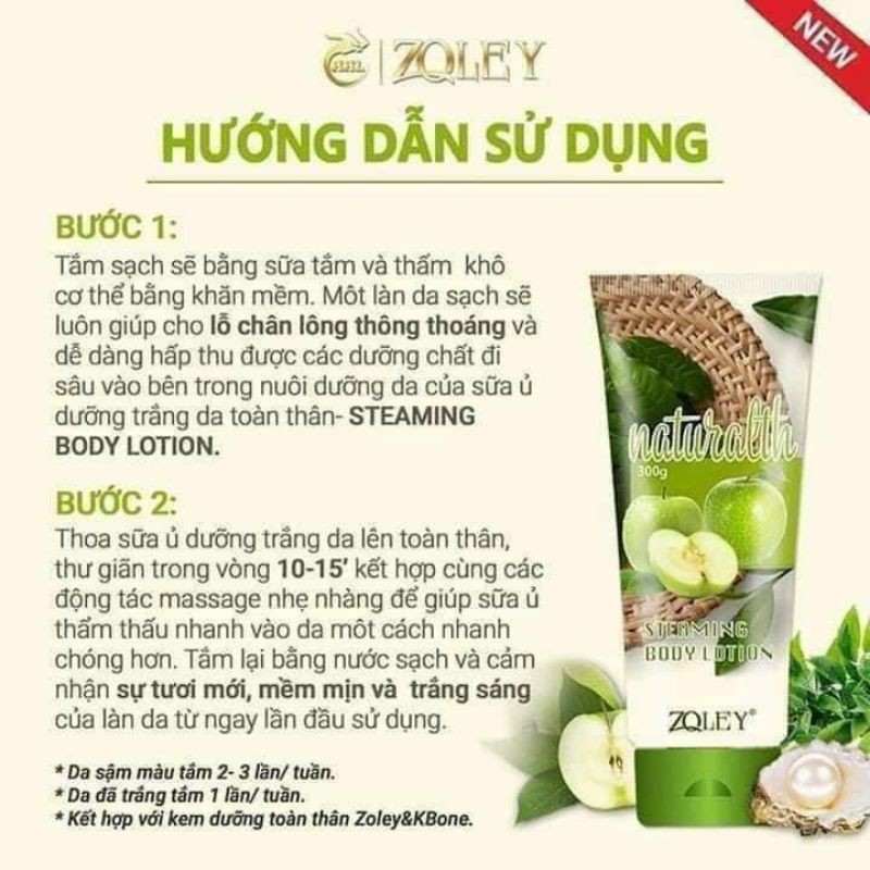 sữa ủ trắng zoley