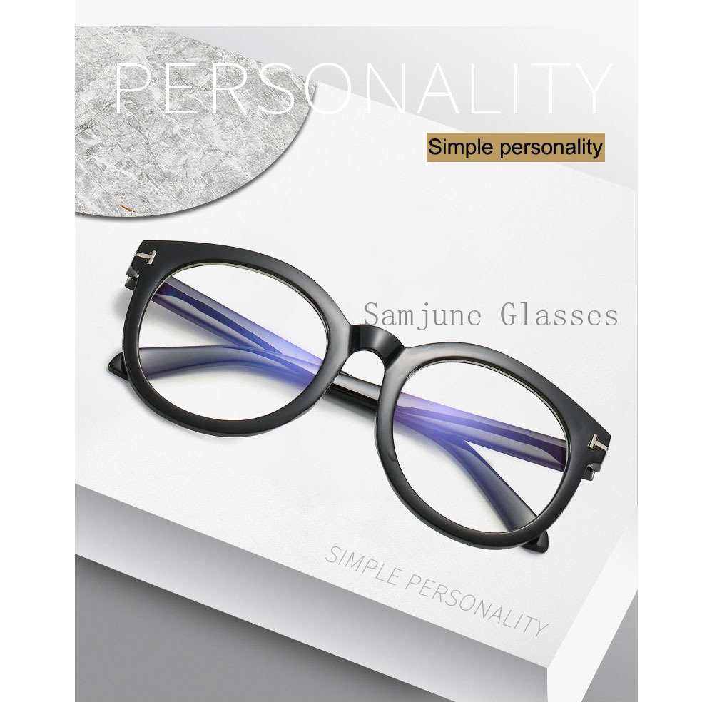 Kính râm Samjune thiết kế gọng tròn phong cách Retro xinh xắn cho nam nữ
