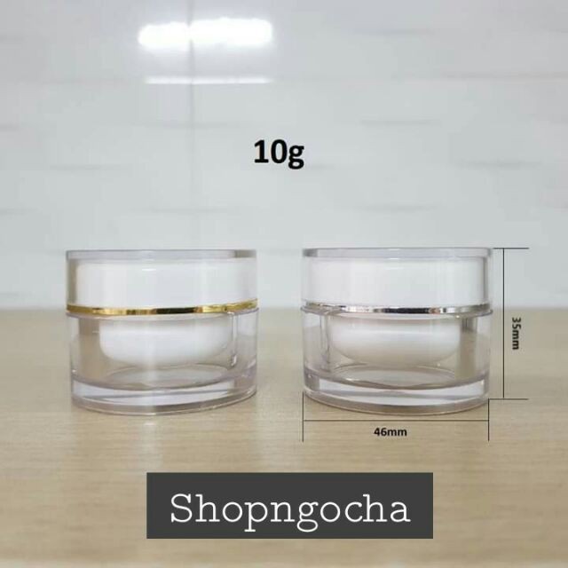 Hủ Đựng Kem ❤ RẺ VÔ ĐỊCH ❤ Hũ chiết mỹ phẩm Tròn Trơn 5g,10g có lót đựng kem face , phụ kiện du lịch