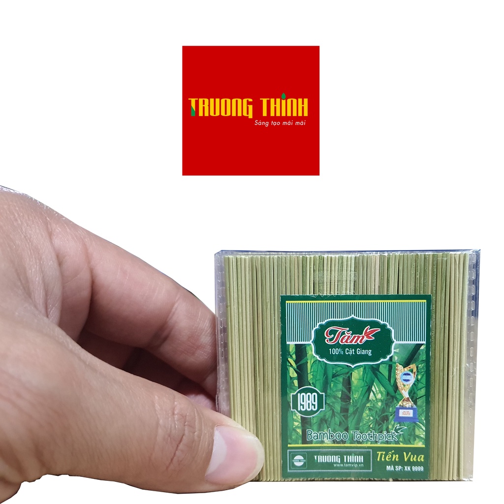 Tăm Xỉa Răng Cao Cấp Tiện Dụng Dẻo Dai Thương Hiệu TRƯỜNG THỊNH 100% Cật Cây Giang Loại Đặc Biệt Bịch 10 Gói.
