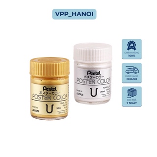 Pentel màu poster nhũ vàng nhũ bạc WPU