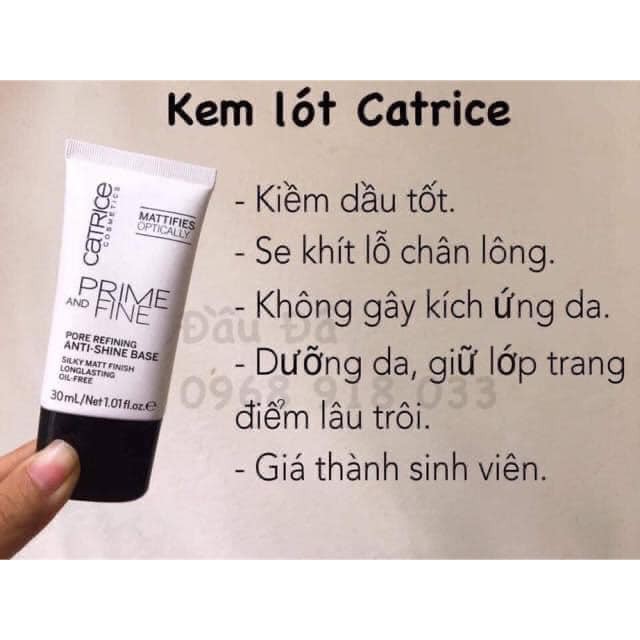 Kem Lót Catrice Kiềm Dầu, Se Khít Lỗ Chân Lông Làm Đều Màu Da