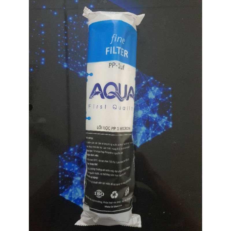 lõi lọc pp 1micron(lõi số 3 aqua ) in chữ aquafist