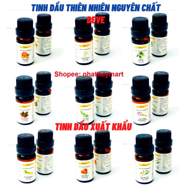 Tinh dầu thiên nhiên nguyên chất Deve tinh dầu cao cấp