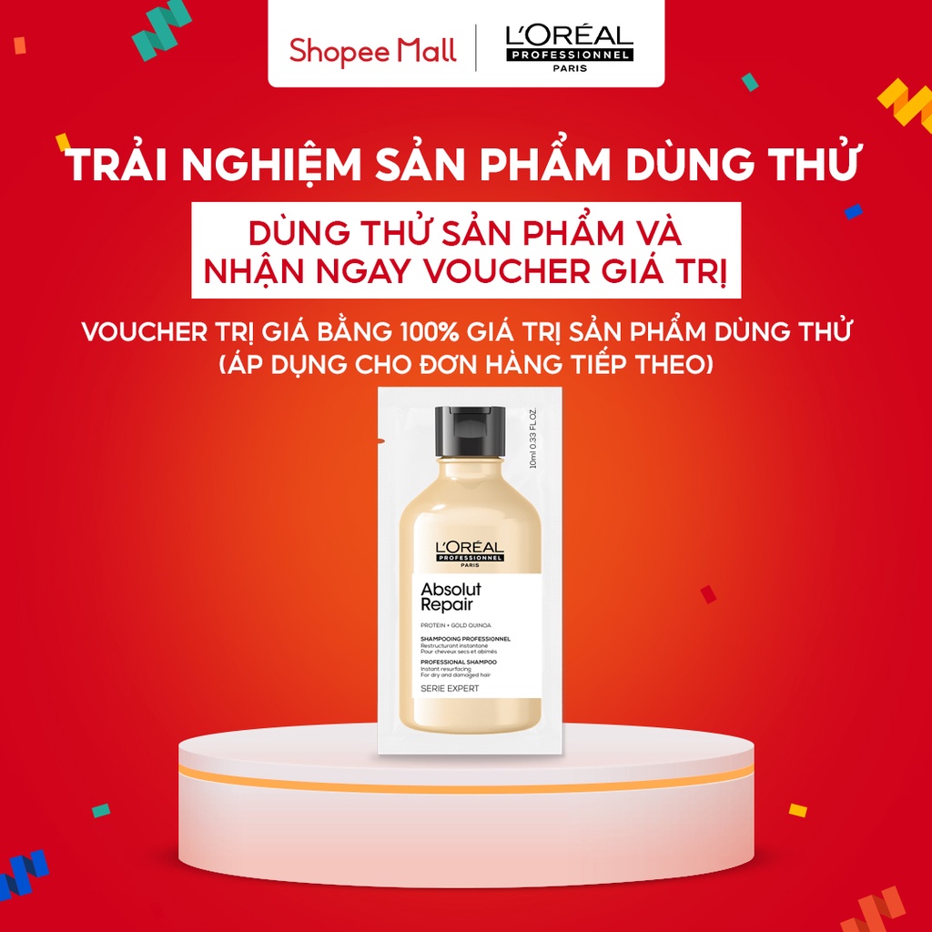 Dầu gội phục hồi hư tổn toàn diện L'Oréal Professionnel Serie Expert Absolut Repair Gold 10ml