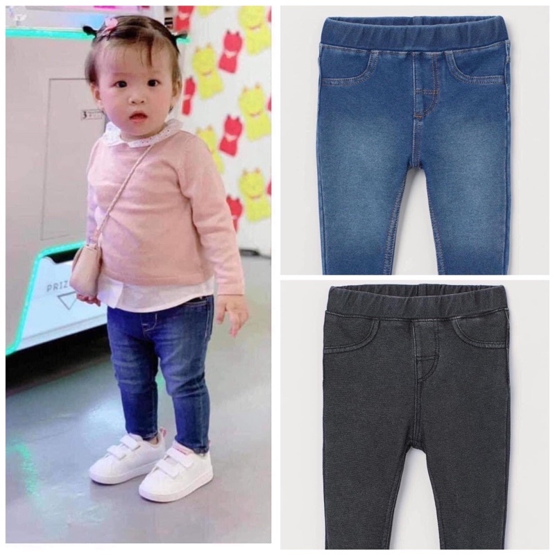 Quần bò xanh legging hm