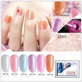 Set sơn gel as 6 màu mỹ nhân ngư mã mf