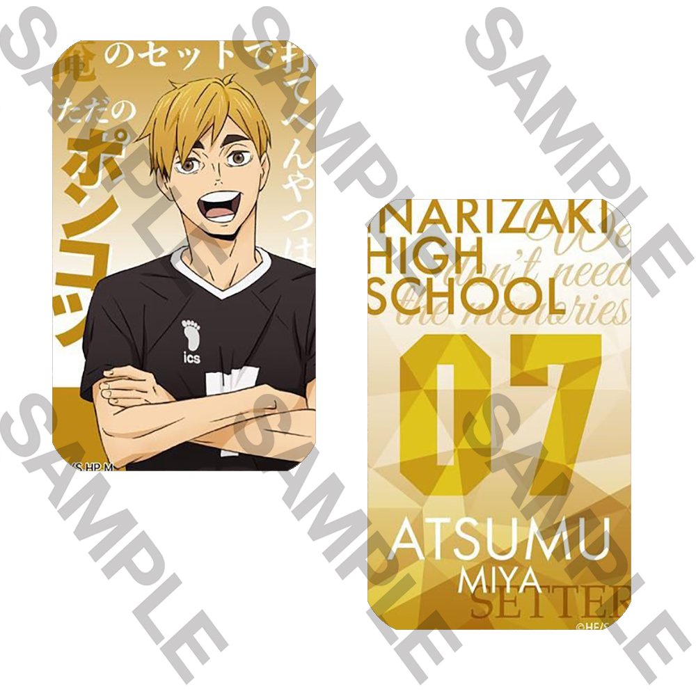 Ảnh card bo góc in hình Haikyuu! Vua bóng chuyền ver Đánh số thẻ bo viền 5*8cm anime chibi 1 tấm