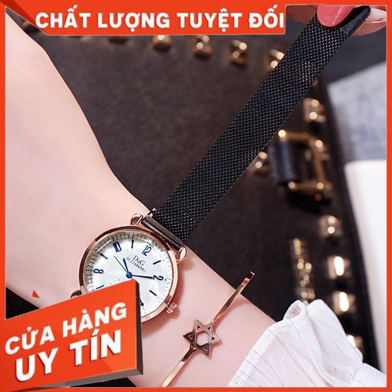 [FREESHIPXTRA] Đồng hồ thời trang nữ D&G dây nam châm vĩnh cửu, mặt số dể dàng xem giờ, vát cạch cực đẹp ( Mã: ADG01)