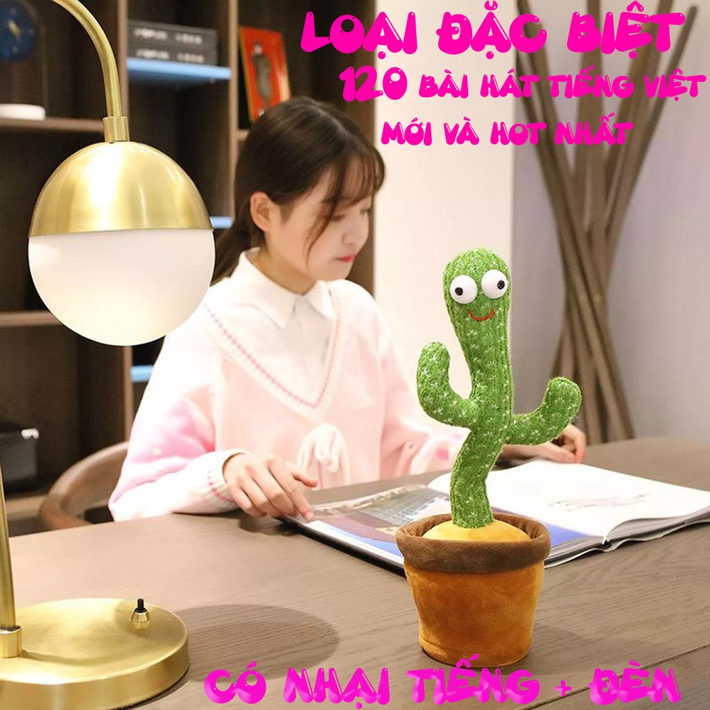 Xương rồng nhảy múa nhại tiếng 120 bài hát tiếng Việt có đèn LOẠI SẠC