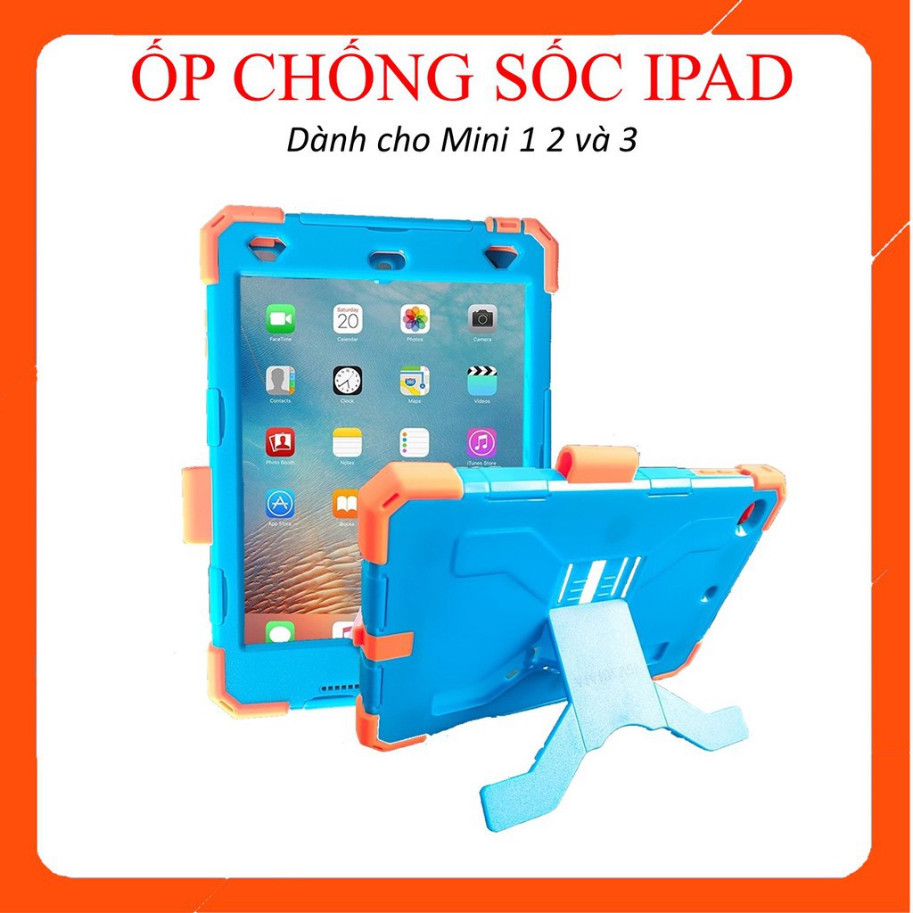 Ốp ipad mini 1 2 3, Bao chống sốc ipad cực tốt, chất liệu cao su đàn hồi dành cho ipad mini 123