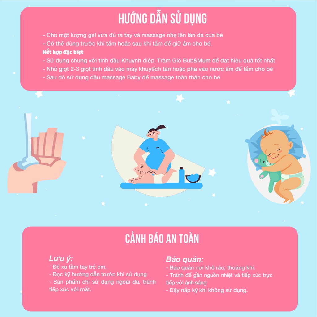 [Mã BMLTA50 giảm đến 50K đơn 99K] Dầu Massage cho bé chiết xuất tinh dầu thiên nhiên 100ml BuB&MuM