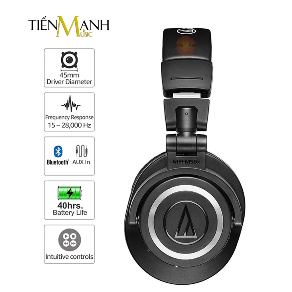 [Chính Hãng, Bluetooth] Tai Nghe Không Dây Audio Technica ATH-M50XBT Headphones M50X  M50XBT ATHM50X