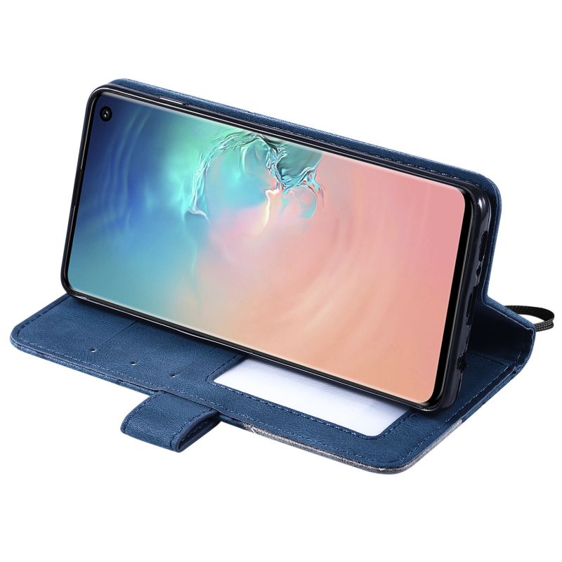 Ốp Điện Thoại Da Nắp Gập Đơn Giản Có Ngăn Đựng Thẻ Cho Samsung Galaxy S20 S10 S9 S8 S7 S10E S10 Plus S9 Plus S8 Plus S7 Edge