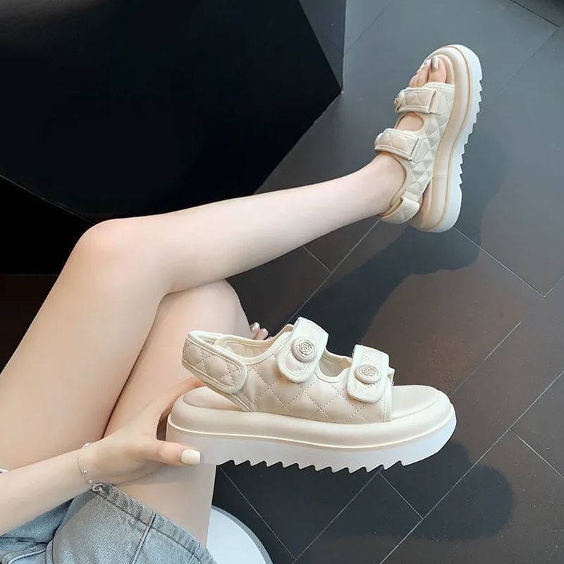 Sandal nữ đế cao Chám Hoa Trà đế siêu êm cao cấp
