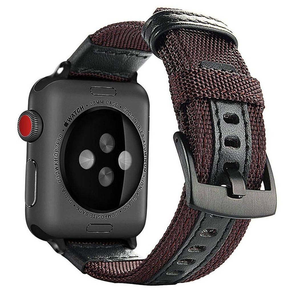 Dây đồng hồ vải da chuẩn quân đội cho Apple Watch