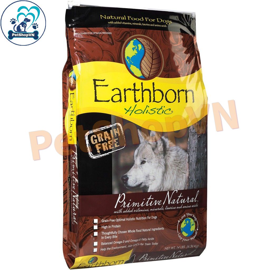 Thức Ăn Cho Chó Hạt EARTHBORN HOLISTIC PRIMITIVE NATURAL Bao 12Kg Vị Gà Tây & Cá Trắng