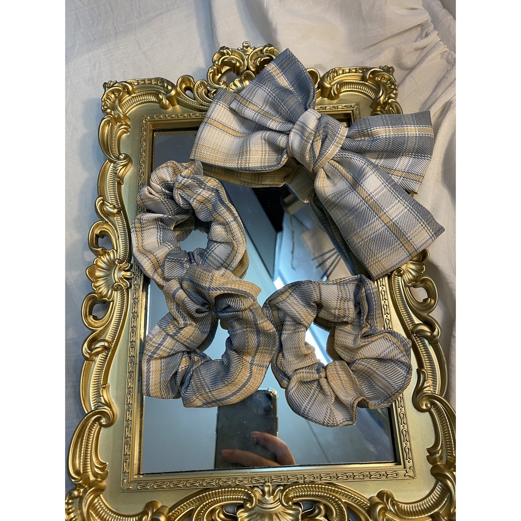 Cột tóc, chun buộc tóc scrunchies Vintage ,siêu dễ thương Hàn Quốc Bản Đặc Biệt SC2