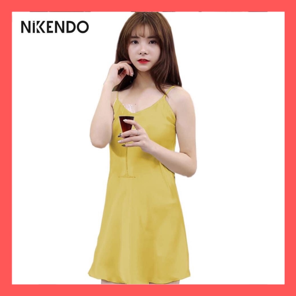 Váy ngủ 2 dây Cao Cấp siêu SEXY, Váy lụa satin Contica mềm mịn, quyến rũ - CONTICA CLOTHING