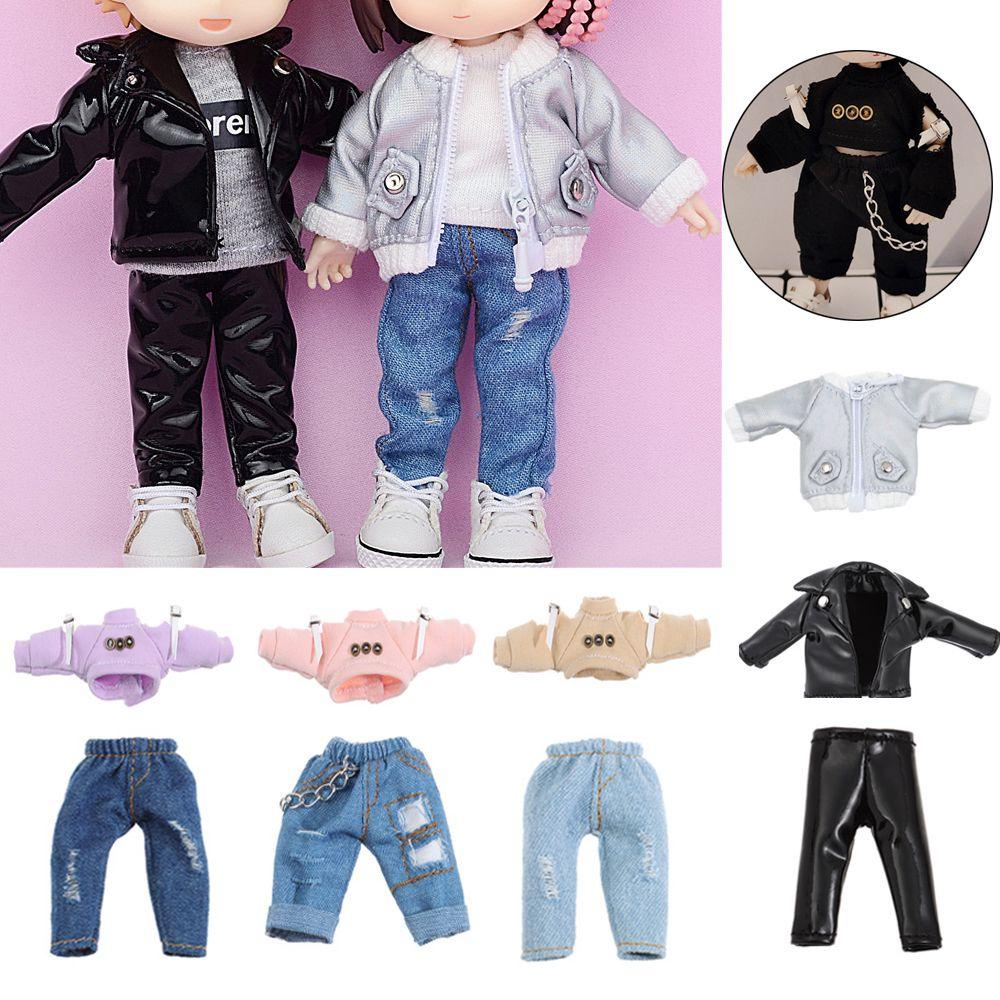 Set Áo Hoodie + Quần Jeans Dài Thời Trang Cho Búp Bê Kat1 Tỉ Lệ 1 / 12