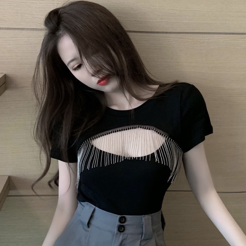 Áo thun tay ngắn thiết kế mới thời trang mùa hè theo phong cách hàn quốc cho nữ 2021