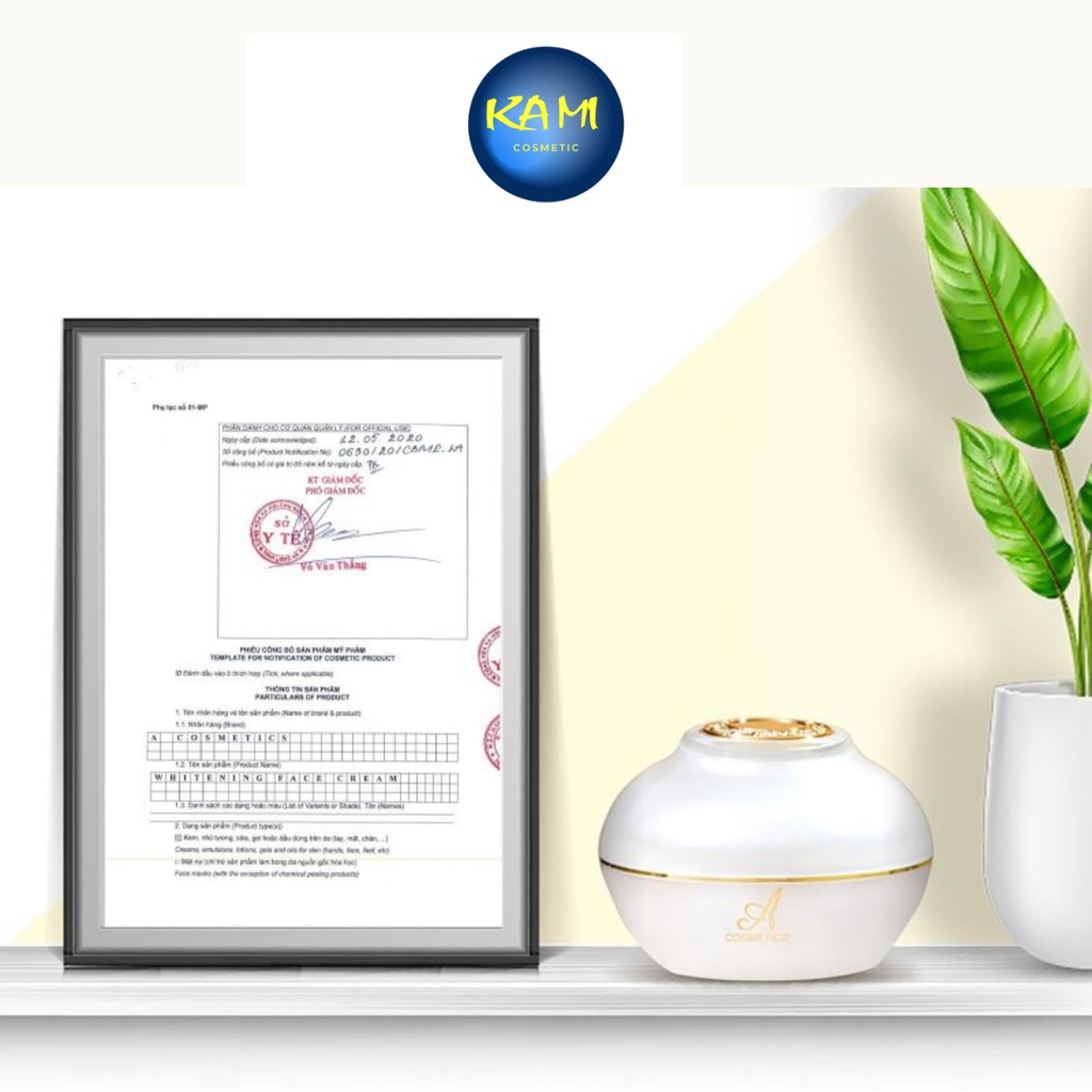 Kem dưỡng trắng da mặt face pháp chữ A 2022 chính hãng 50gr - KAMI - ngăn ngừa mụn, thâm nám tàn nhang, dưỡng ẩm