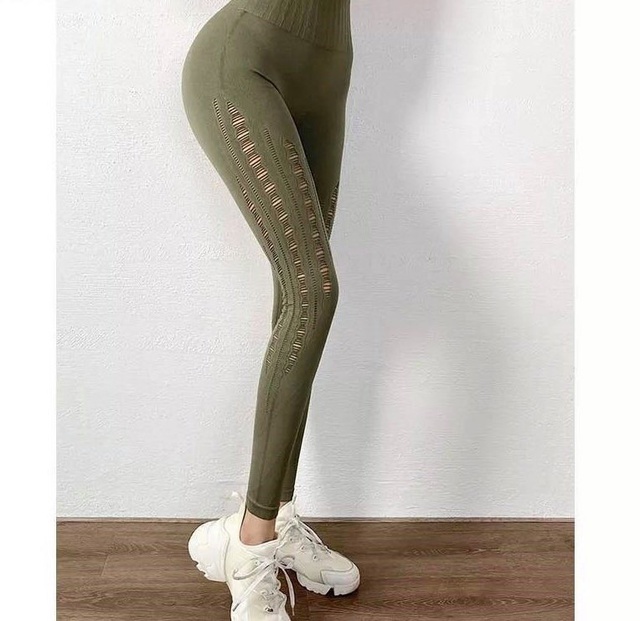 Quần legging tập gym, yoga thun dệt kim cao cấp mềm, mịn, siêu đàn hồi, nâng mông gen bụng họa tiết cắt lazer cực đẹp
