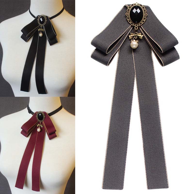 Nơ Đeo Cổ Đính Đá Pha Lê Màu Sắc Trơn Tùy Chỉnh Thời Trang Cho Nữ