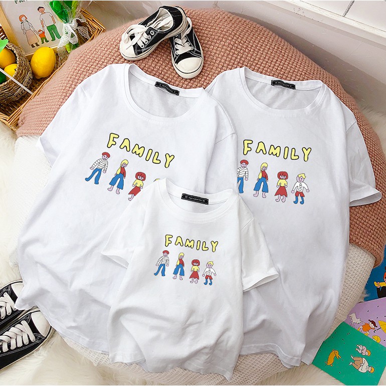 Áo gia đình Familylove - Mẫu Áo gia đình We are Family nhân vật Chibi dễ thương