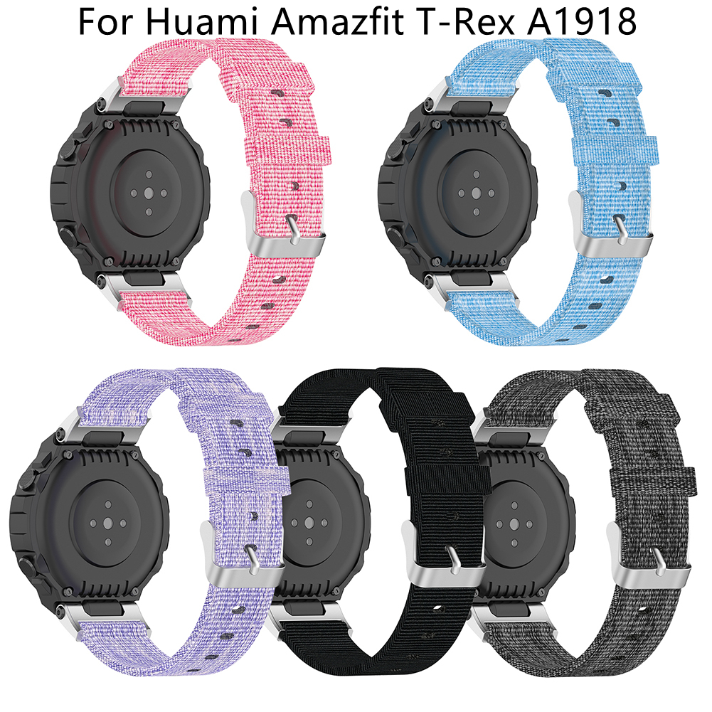 Dây Đeo Vải Canvas 5 Màu Cho Huami Amazfit T-Rex A1918