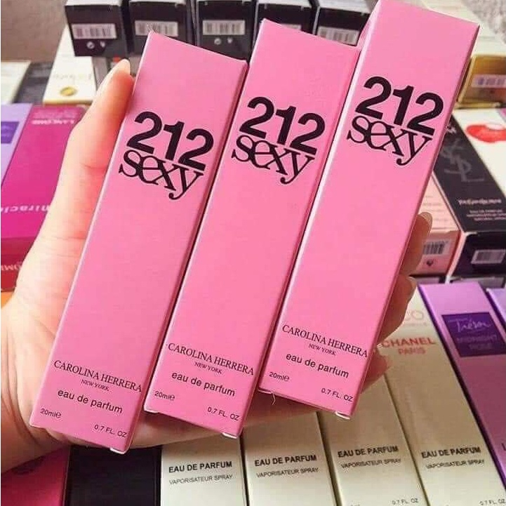 Nước hoa mini 212 nữ chai 20ml dạng xịt- mẫu 4d- Mùi 212 sexy women