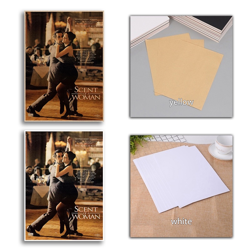 Set 3 Tấm Poster Giấy Kraft In Hình Phim Nước Hoa Cổ Điển Châu Âu Cho Nữ