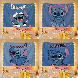 Thảm Treo Tường Họa Tiết Hoạt Hình Stitch Trang Trí Phòng Ngủ