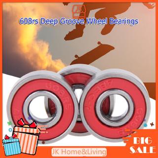 Bộ 10 ổ bi rãnh sâu 608rs bằng thép dùng cho trục bánh xe ván trượt/xe máy/xe hơi