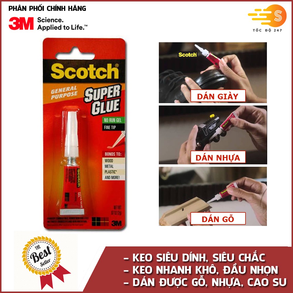 Keo dán giày, gỗ, nhựa đa năng siêu dính 3M Scotch AD113