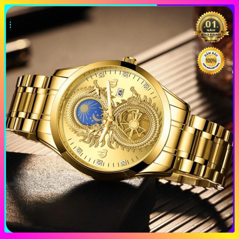 Đồng hồ nam fngeen chính hãng dây thép cao cấp mặt rồng đẹp (tặng kèm hộp và pin dự phòng) | BigBuy360 - bigbuy360.vn