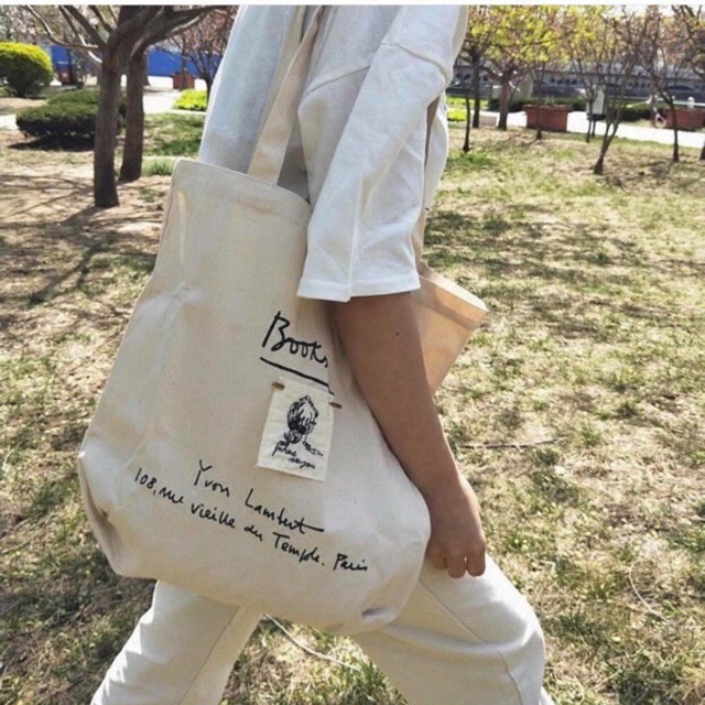 Túi tote vải đeo chéo canvas bag giá rẻ đẹp đi học