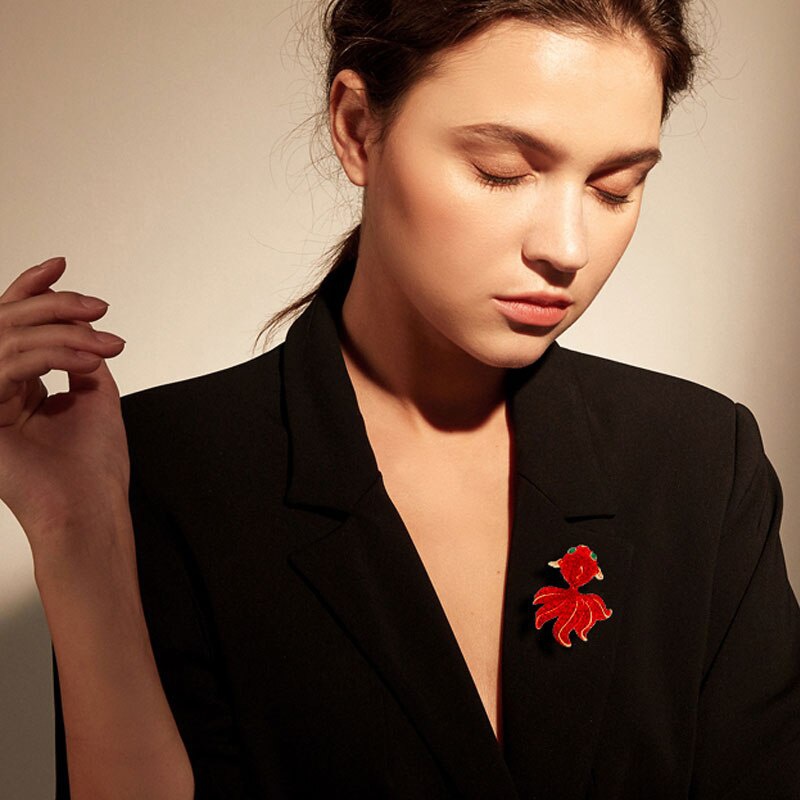 Ghim Cài Áo Hình Cá Vàng Dễ Thương