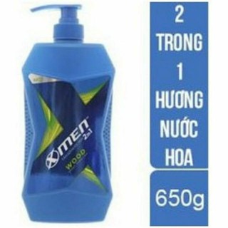 Tắm gội hương nước hoa X_Men wood 2trong 1 650g
