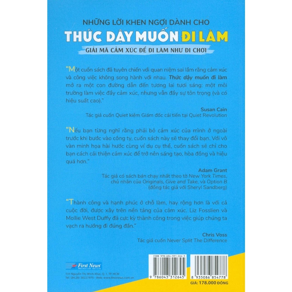 Sách - Thức Dậy Muốn Đi Làm - Giải Mã Cảm Xúc Để Đi Làm Như Đi Chơi