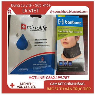 [Chính hãng] Đai nẹp cổ thoáng khí, cố định cổ, chống chấn thương cổ Bonbone Breathable Neck Support
