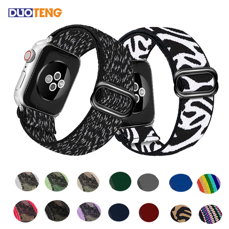 Dây đeo nylon cho đồng hồ thông minh Apple Watch Se 6 5 4 3 2 38mm 40mm 42mm 44mm