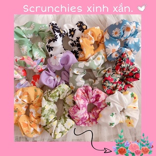 Combo 10 cột tóc vải scrunchies. (được chọn mẫu).