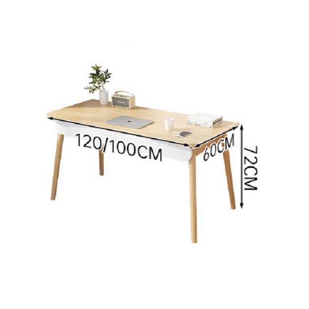 💥Ảnh thật💥 Bàn làm việc giá rẻ dài 1m có 2 ngăn kéo, bàn làm việc đẹp BGA016 | BigBuy360 - bigbuy360.vn