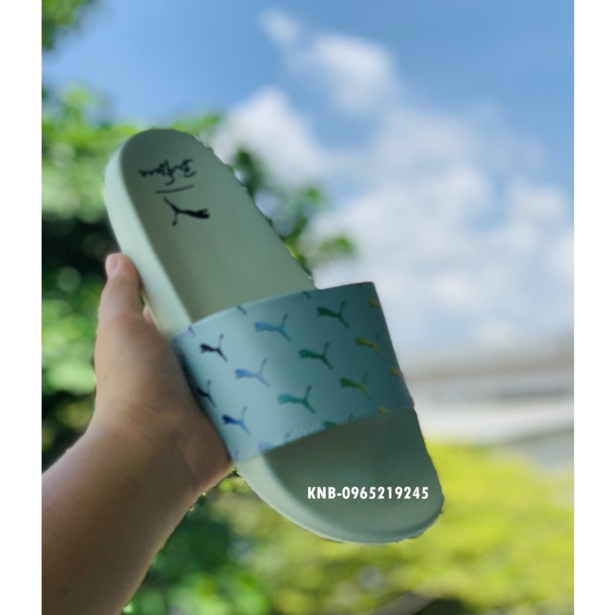 ♥️ Freeship+Ảnh Thật ♥️ dép PUMA, dep puma,dép quai ngang nam nữ, dép quai ngang thể thao nam nữ 𝙋𝙐𝙈𝘼 màu xanh nhạt