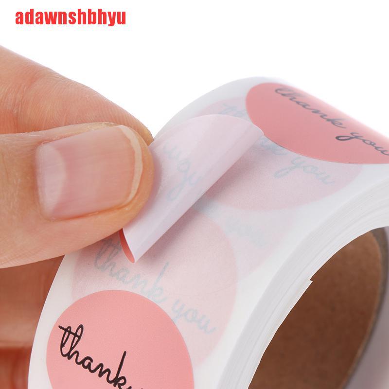 Set 500 Sticker Thank You 1inch Màu Hồng Dán Nhãn Trong Lễ Hội