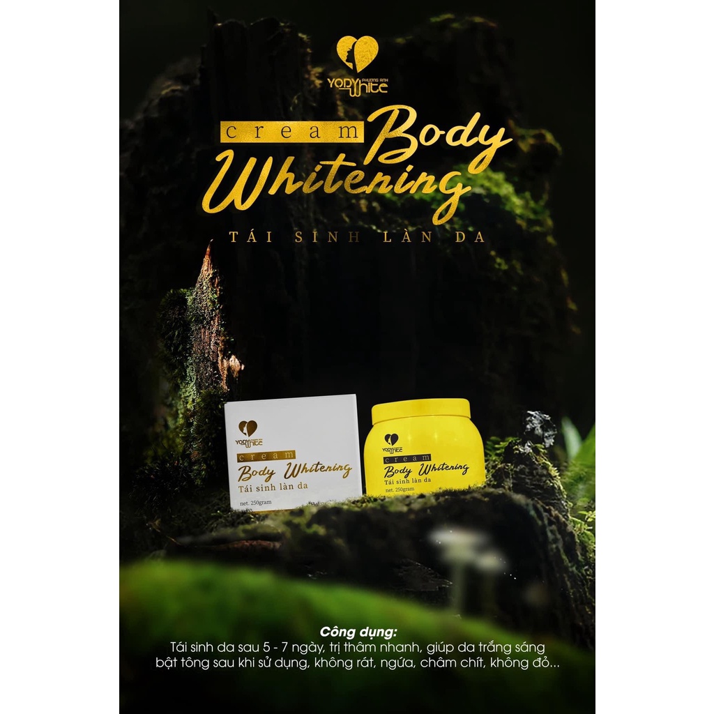 Kem tái tạo Body Yody White Phương Anh - Tái sinh làn da Body Whitening Phương Anh